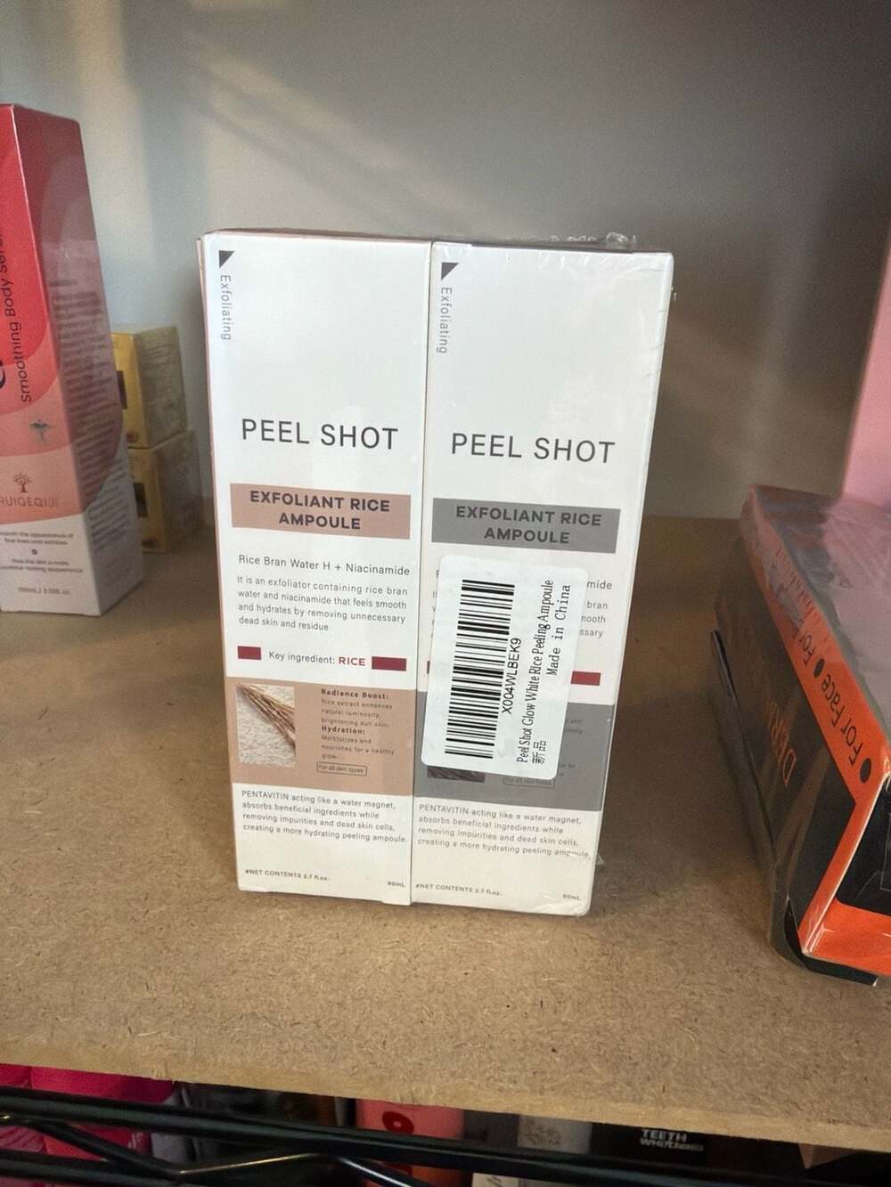 Dr. Melaxin Peel Shot Exfoliant Rice Ampoule 80ml (2.7 fl oz) 2-Pack